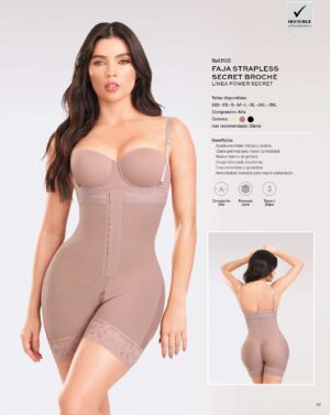 FAJA STRAPLESS SECRET BROCHE
